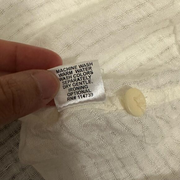 FLAX 100% Linen Draping Caper Lily Tattersall Jacket Top in White - Picture 8 of 10